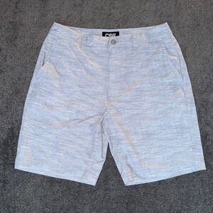 CSG Mens Heather Grey Casual Shorts Size 36 Zip Fly Lightweight Four Pocket